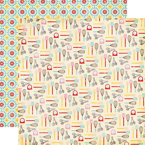 Echo Park Happiness is Homemade TIME TO BAKE 12X12 Scrapbook Paper Scrapbooksrus