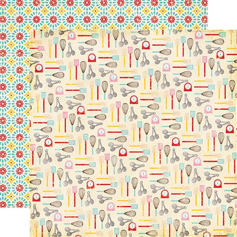 Echo Park Happiness is Homemade TIME TO BAKE 12X12 Scrapbook Paper Scrapbooksrus