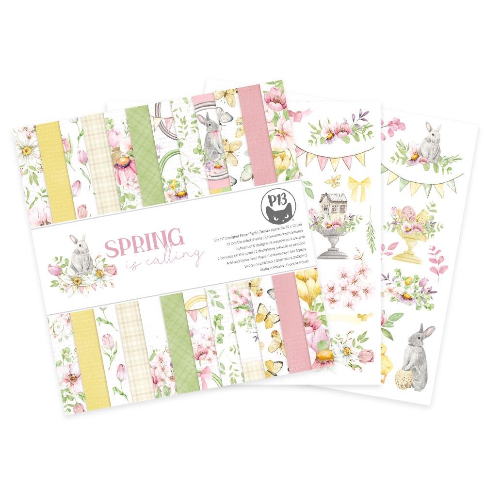 P13 SPRING IS CALLING 12&quot;X12&quot; Designer Paper Pack Pad Scrapbooksrus