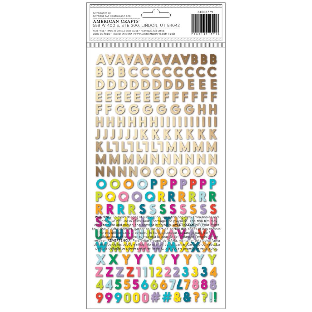 THICKERS Paige Evans SPLENDID Foam Gold Foil Letter Stickers