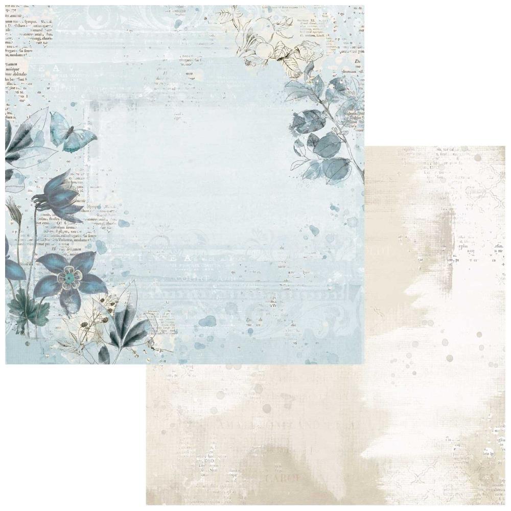 49 and Market Vintage Artistry Serenity CALMING 12"X12" Scrapbook Paper