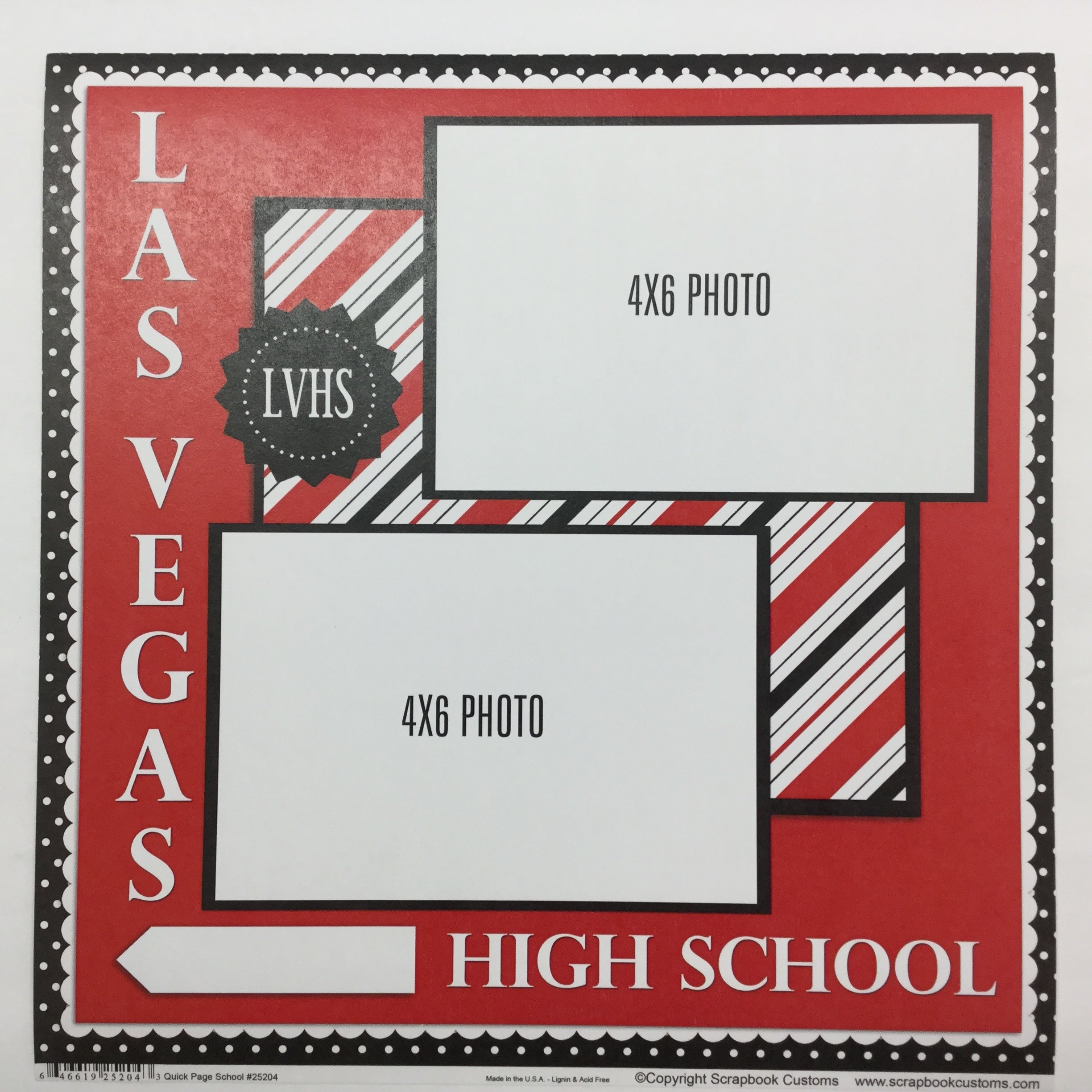 Quick Page Las Vegas High School 12&quot;X12&quot; Paper Scrapbook Customs Scrapbooksrus