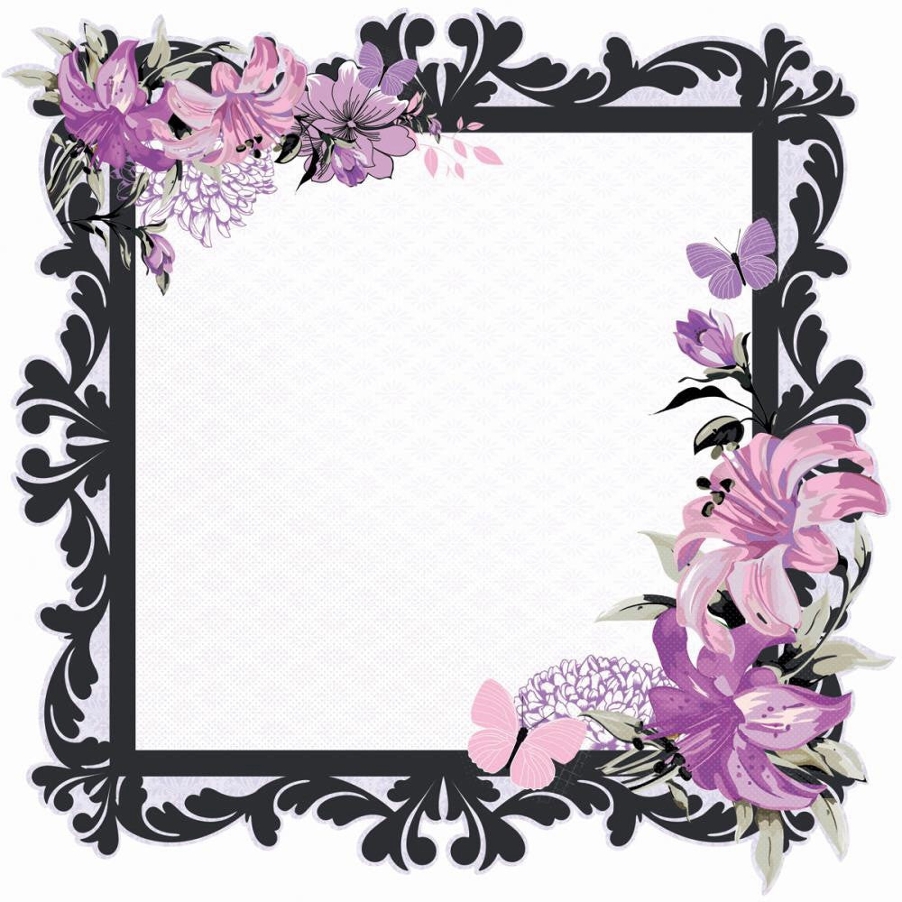 Kaisercraft VIOLET CRUSH Grape Die-Cut Cardstock 12&quot;X12&quot; - Scrapbook Kyandyland