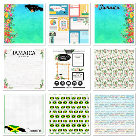 Scrapbook Customs Tropical Excursions Flowers Stickers