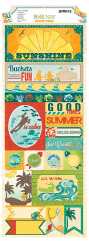 BoBunny SUNSHINE Cardstock Stickers 19pc Scrapbookrus