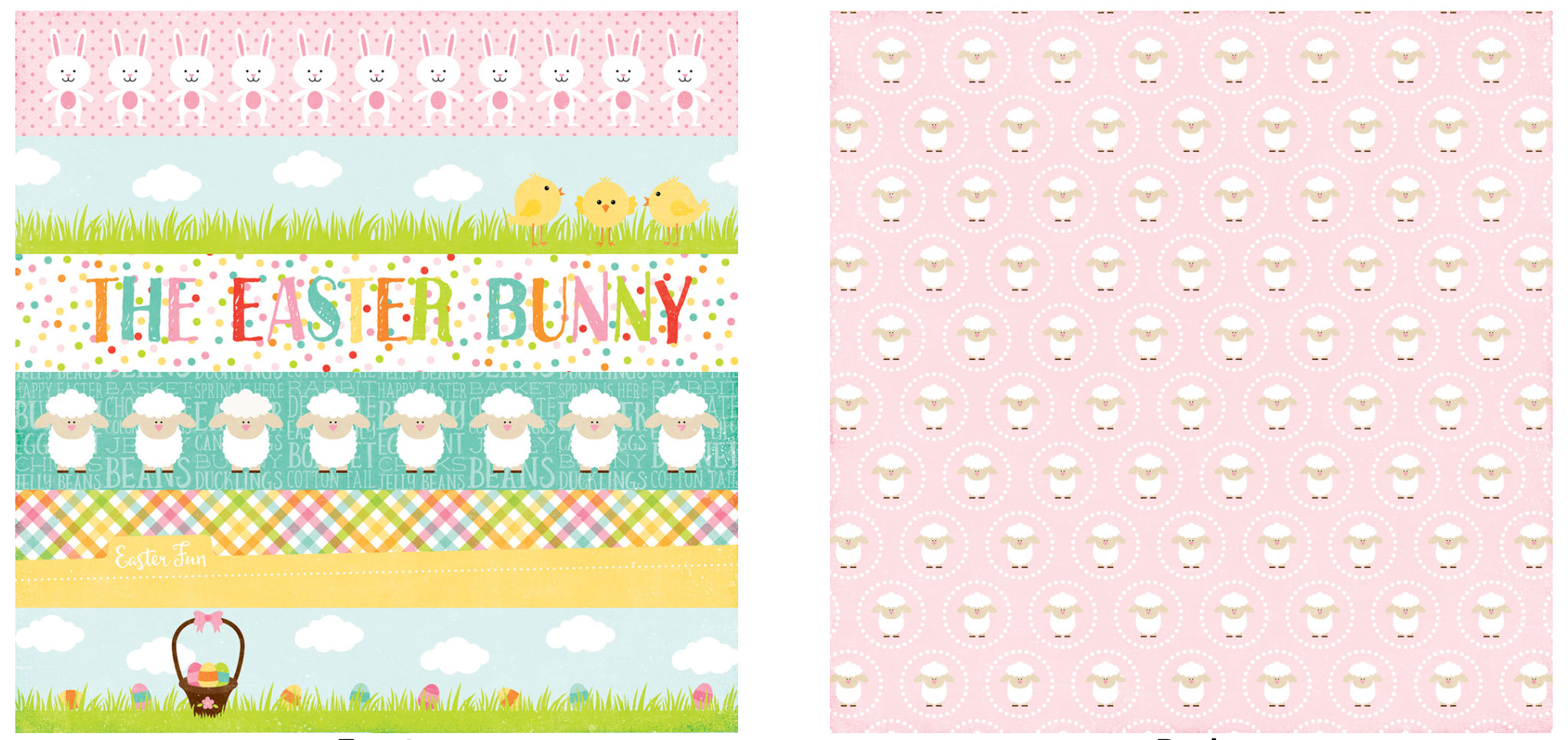 Echo Park Celebrate Easter BORDER STRIPS 12&quot;X12&quot; Cardstock Paper