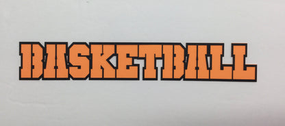 BASKETBALL Title Silhouette Black Laser Die Cut 2pc Scrapbooksrus