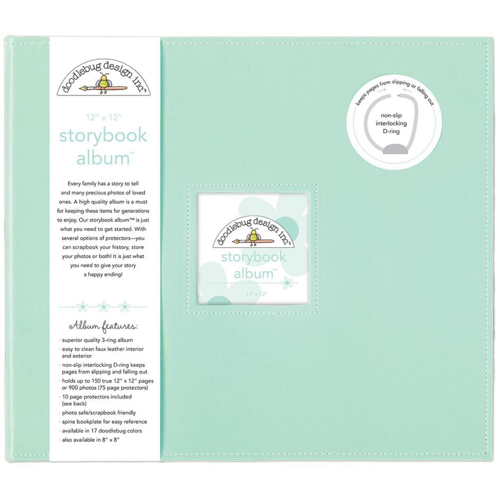 Doodlebug STORYBOOK ALBUM MINT 12”X12” D-Ring Scrapbook