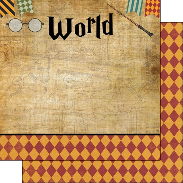 WIZARDING WORLD RIGHT DS 12X12 Scrapbook Sheet Scrapbooksrus