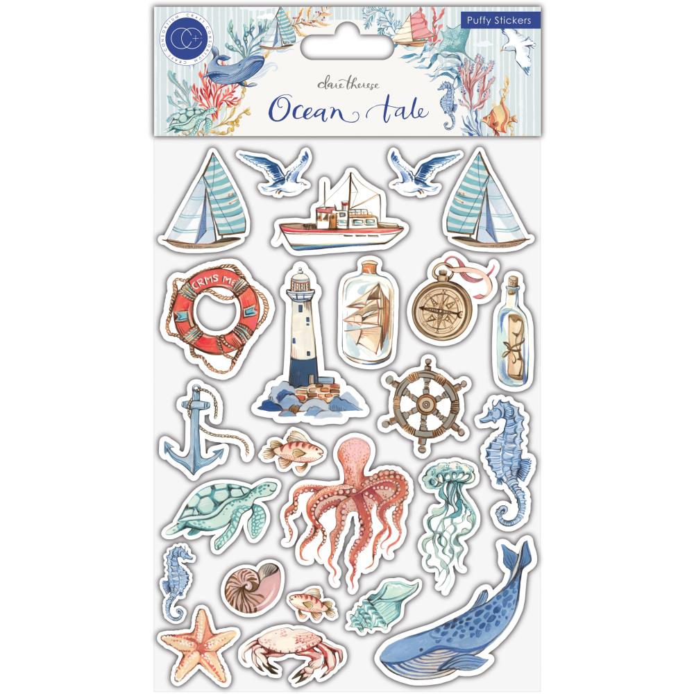 Craft Consortium Ocean Tale PUFFY STICKERS 25pc