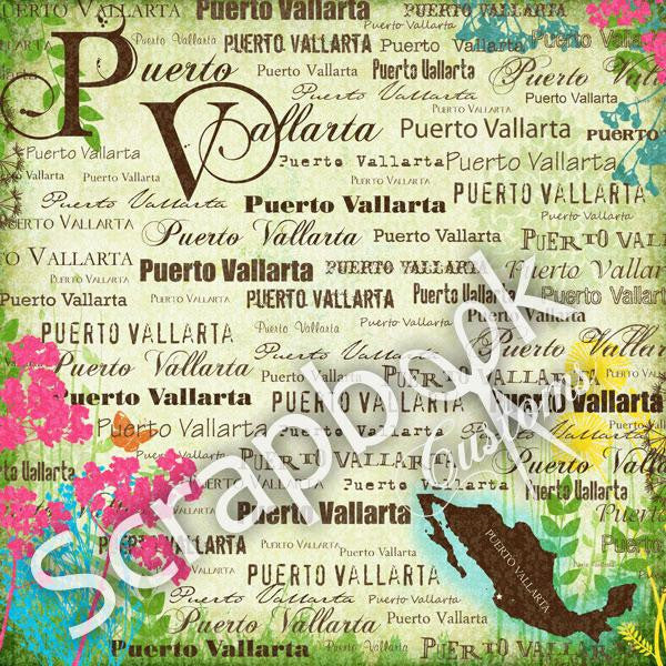 Mexico Puerto Vallarto 12x12 Mini Kit Sightseeing Travel Paper 5pc