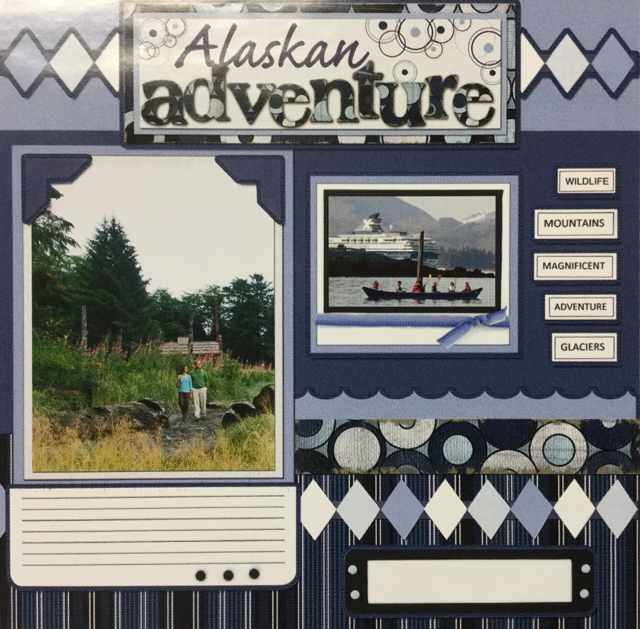 Page Kit (2) 12X12 Storytellers ALASKAN ADVENTURE Memories at Sea Cruise