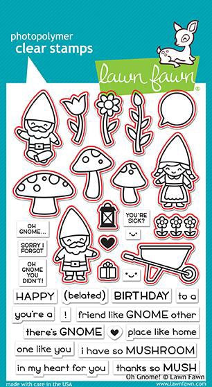 Lawn Fawn OH GNOME! Clear Stamps &amp; Die Set