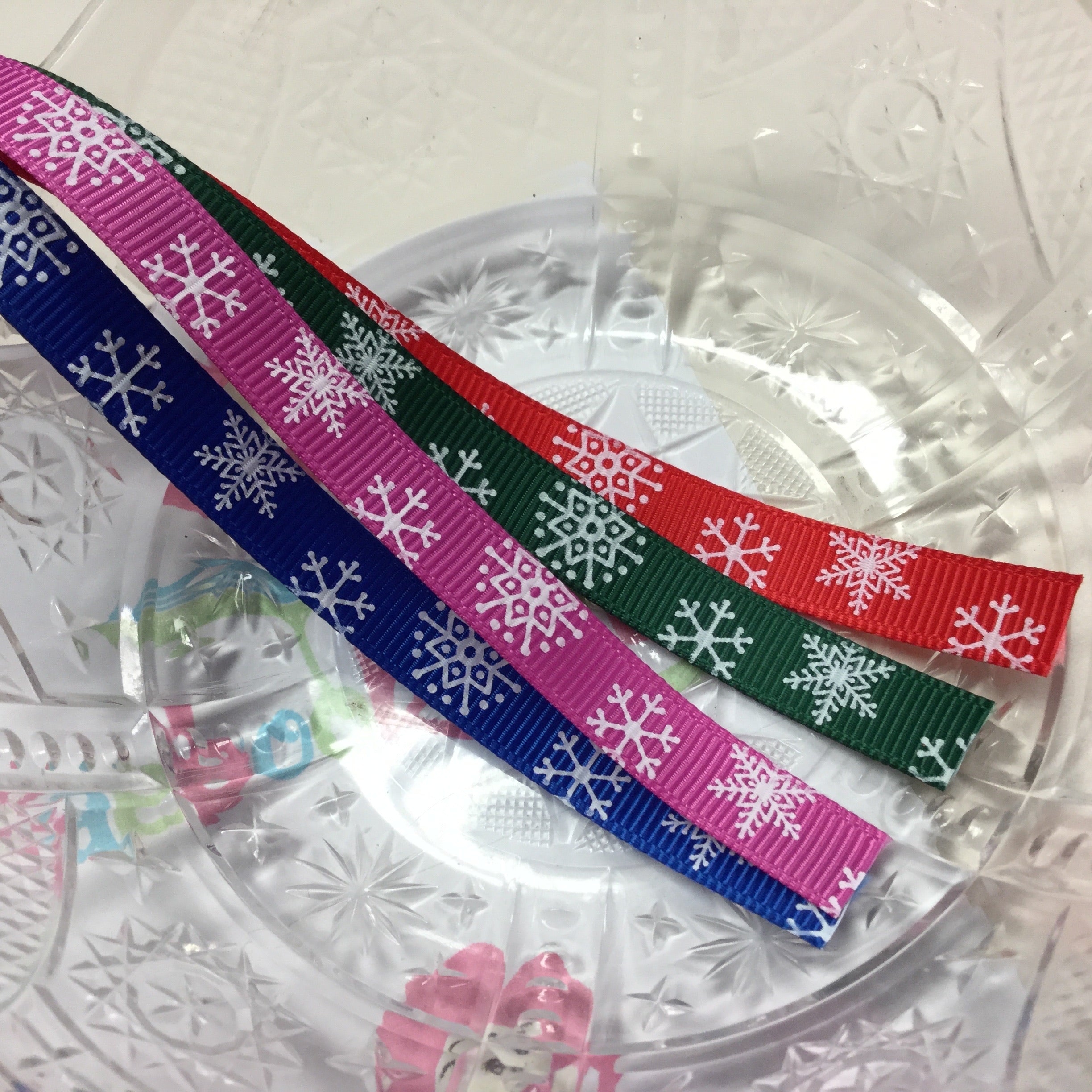 Winter Snowflakes Ribbon 4piece Lot Scrapbooksrus