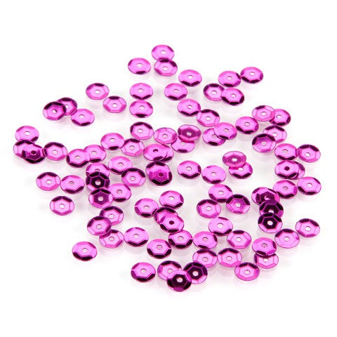 Darice Sequins PINK 5mm 800pc Round Cup