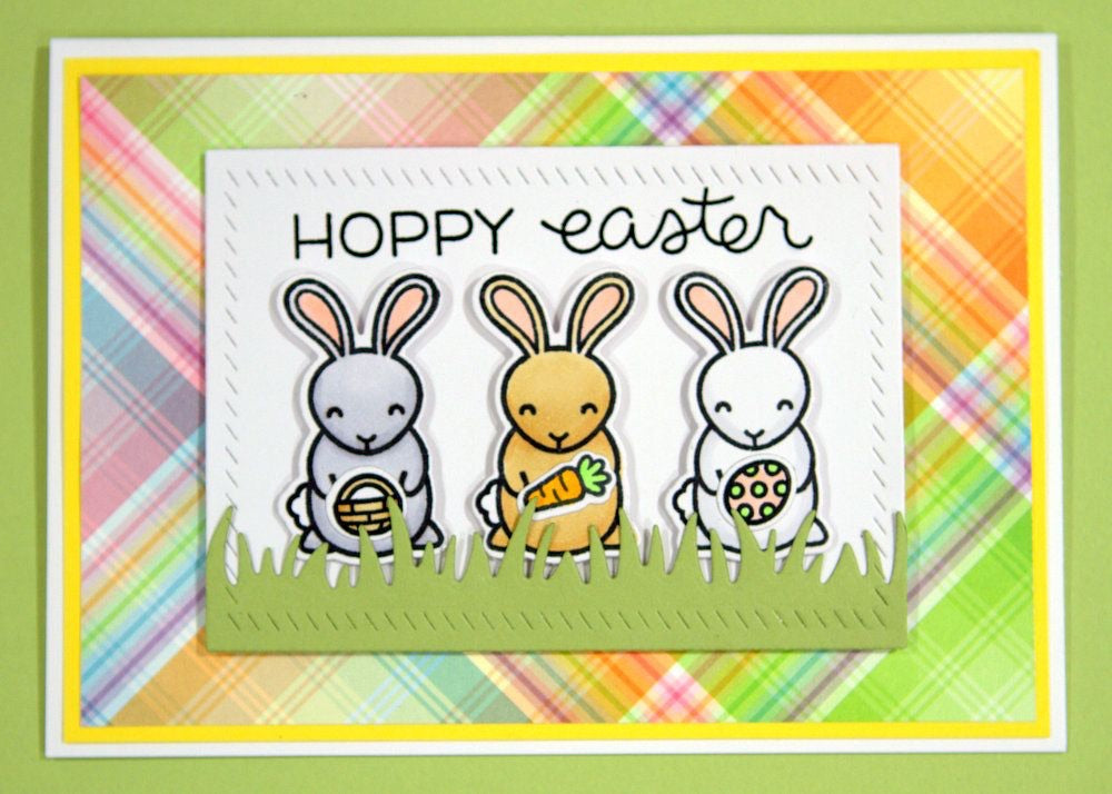 Lawn Fawn HOPPY EASTER Clear Stamps 3&quot;X2&quot; 7pc Scrapbooksrus