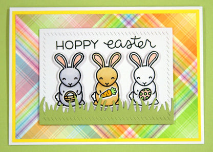 Lawn Fawn HOPPY EASTER Clear Stamps 3&quot;X2&quot; 7pc Scrapbooksrus