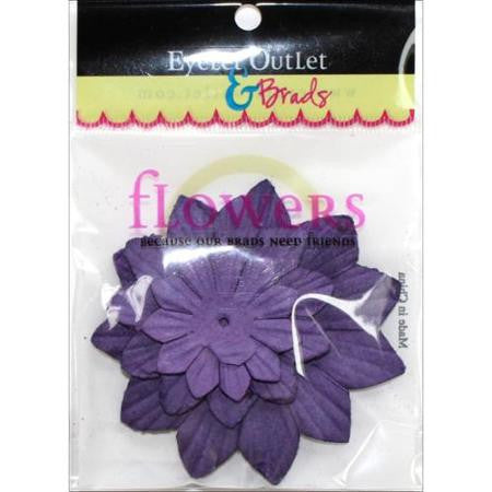 Eyelet Outlet &amp; Brads Paper FLOWERS 40 pc - Scrapbook Kyandyland