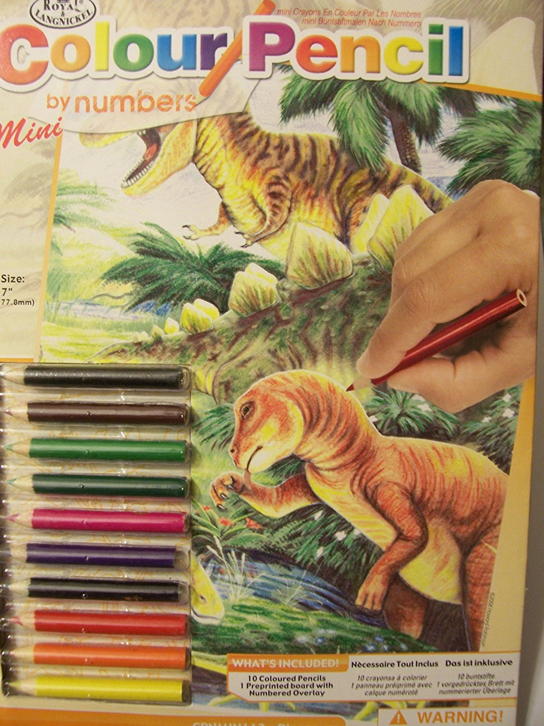 Royal Mini Color Pencil By Number DINOSAUR FUN