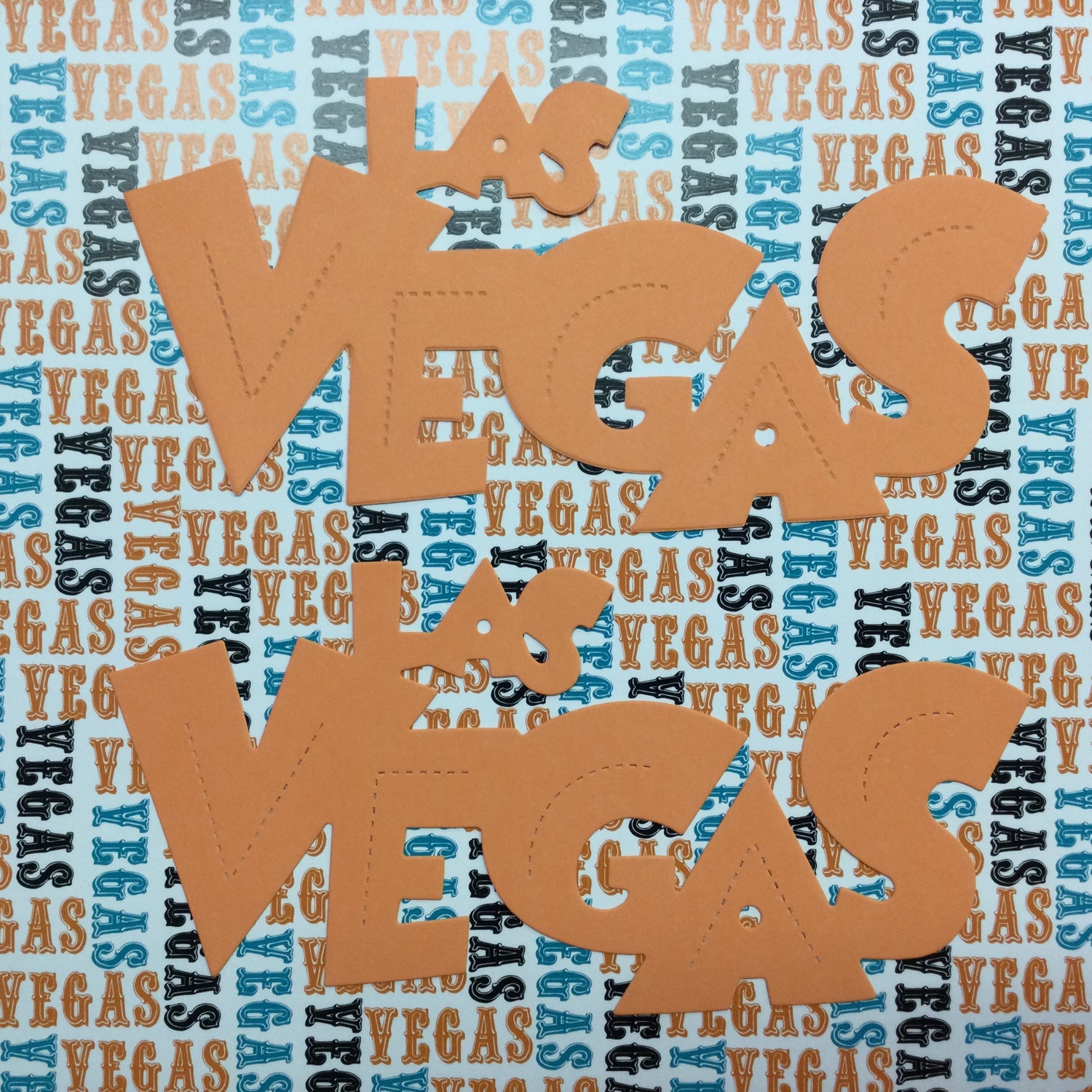 LAS VEGAS 1pc DieCut Large Scrapbook Die Cut Title