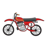 Imaginisce Snag 'em MOTORCYCLE Travel Clear Acrylic Stamps