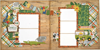 Echo Park Jungle Safari JUNGLE ADVENTURE 12x12 Scrapbook Paper