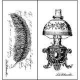 LaBlanche OLD FASHIONED Feather Lamp Vintage Mounted Stamp
