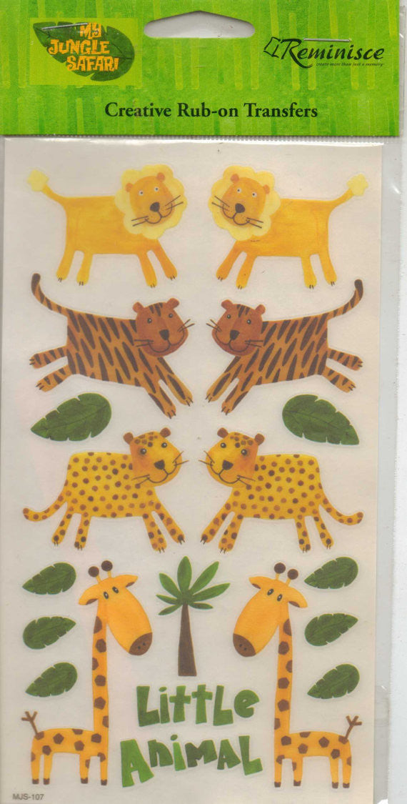 Reminisce MY JUNGLE SAFARI  Rubons 19pc - Scrapbook Kyandyland