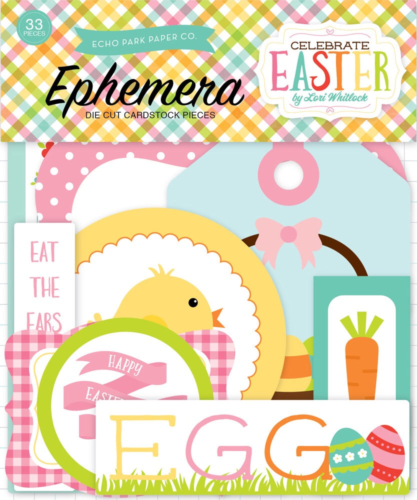 Echo Park CELEBRATE EASTER Ephemera Die Cut Scrapbooksrus