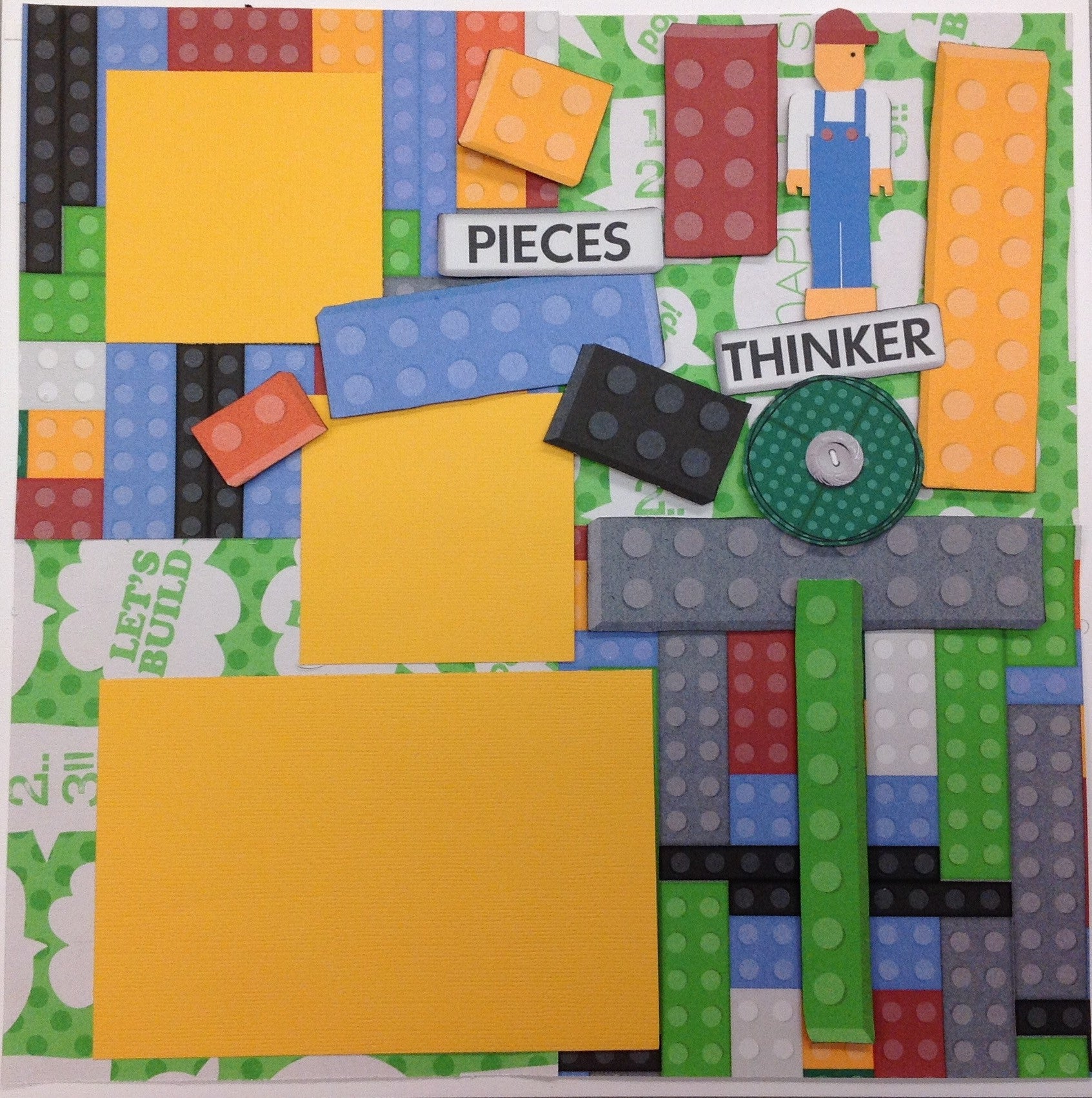 Premade Scrapbook Pages Lego Stack Block Tower @Scrapbooksrus