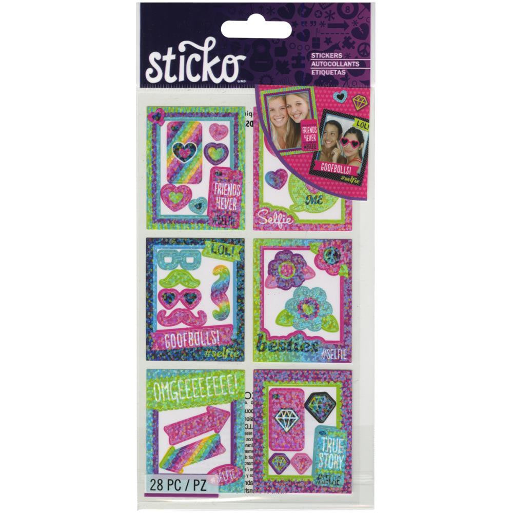 Eksuccess Sticko SELFIE PHOTO FRAMES Classic Stickers 6pc - Scrapbook Kyandyland