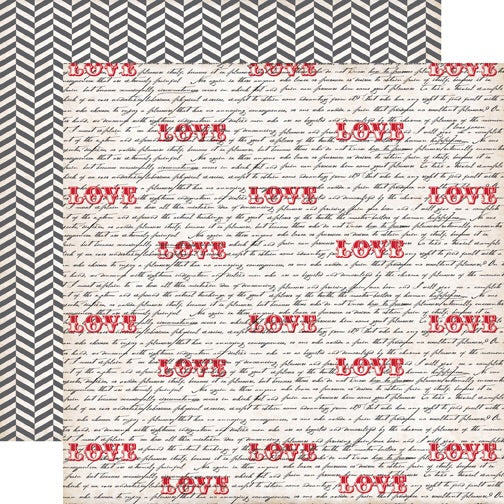 Echo Park Yours Truly LOVE NOTES 12&quot;X12&quot; 5pc Scrapbook Kit