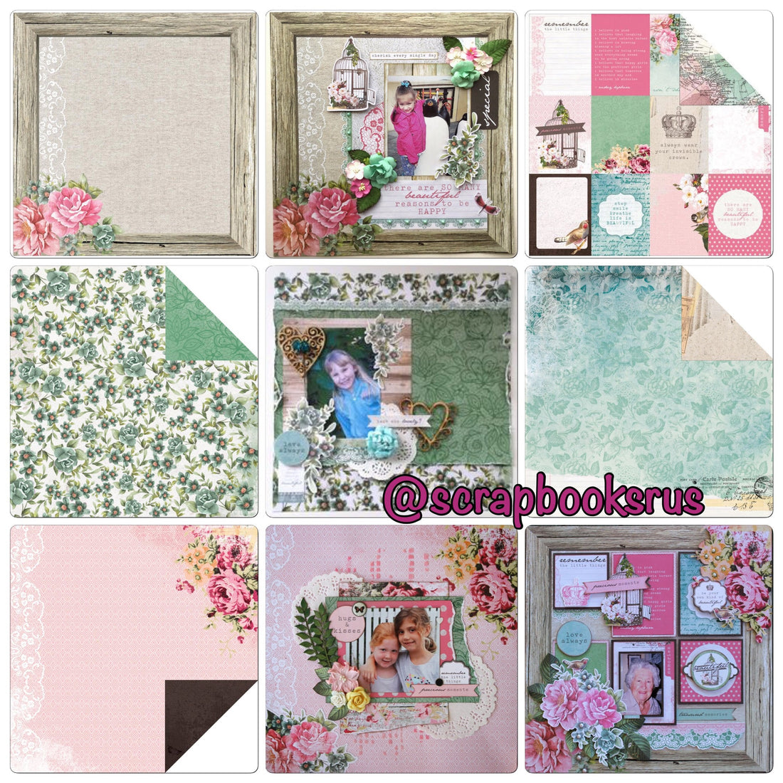 Kaisercraft Oh So Lovely GIRLY 12"X12" Scrapbook Paper