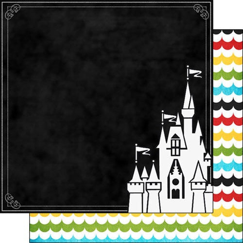 Disney MAGICAL CASTLE DS 12&quot;X12&quot; Scrapbook Paper Sheet - Scrapbook Kyandyland