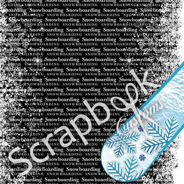 Scrapbook Customs SNOWBOARDING GO BIG LEFT 1 Sports Sheet - Scrapbook Kyandyland