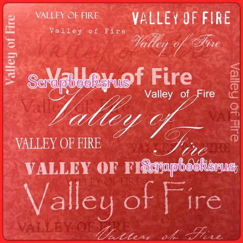 VALLEY OF FIRE YW 12"X12" Custom Travel Scrapbook Paper Scrapbooksrus Las Vegas