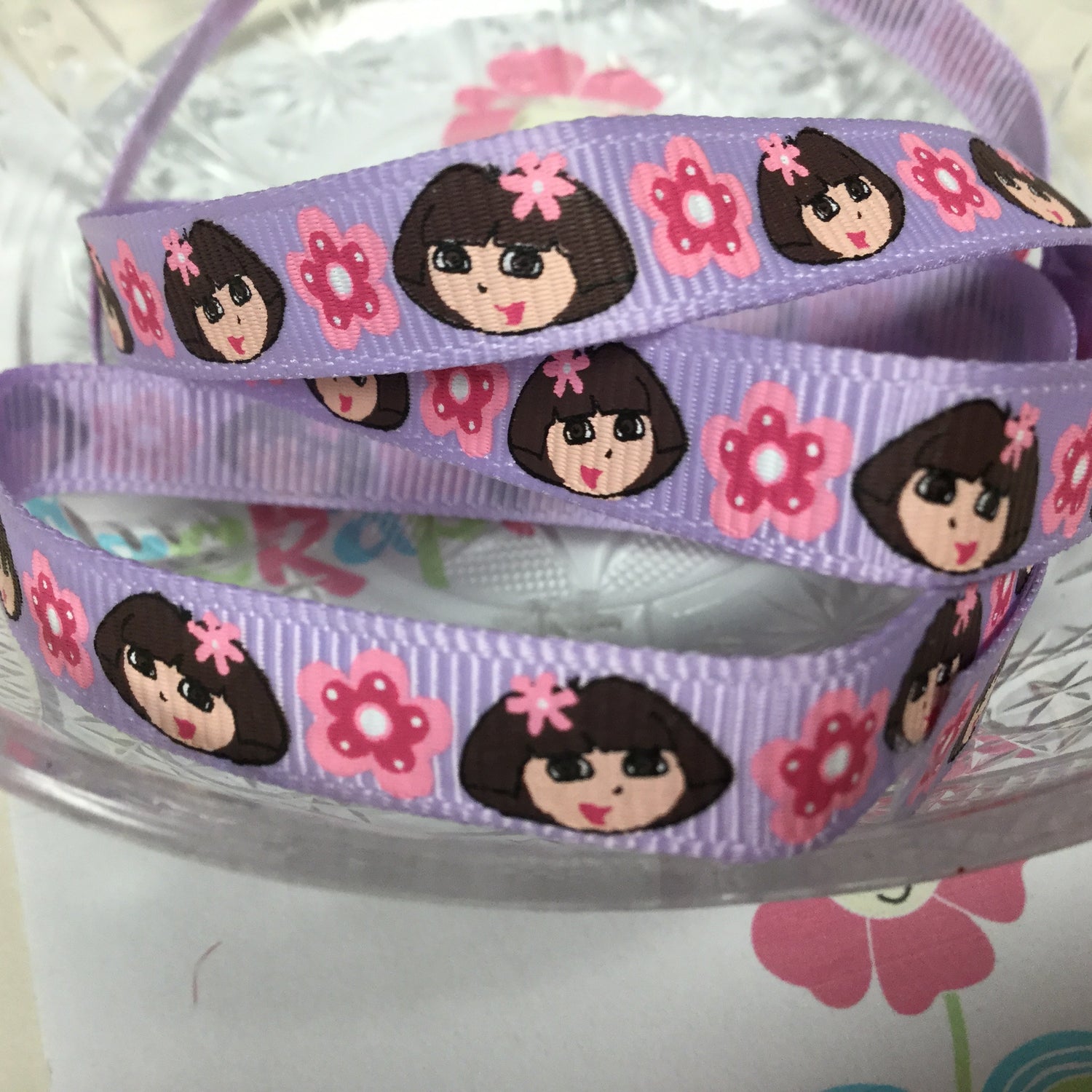 Dora the Explorer Cartoon Character Ribbon 1 yard Scrapbooksrus Scrapbook Store