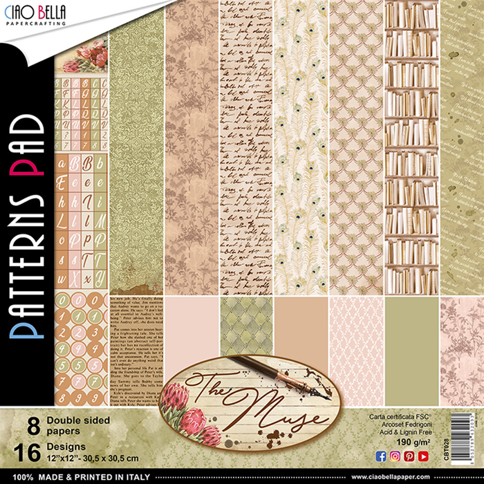 Ciao Bella THE MUSE 2  Paper Pad 8 Sheets Scrapbooksrus