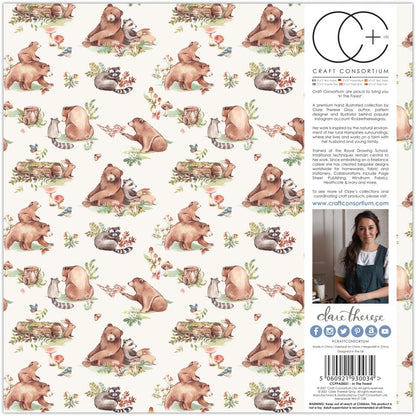 Craft Consortium IN THE FOREST 12X12 Premium Scrapbook Paper Pad 40pc