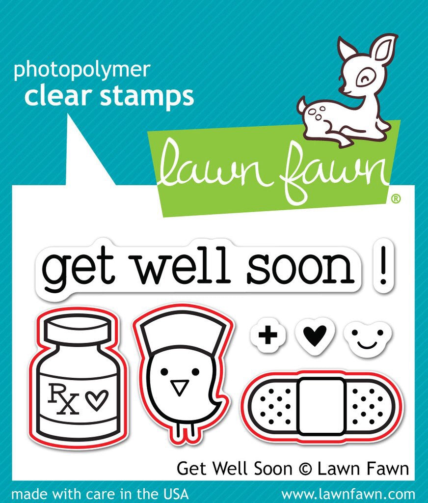 Lawn Fawn Cuts GET WELL SOON Custom Craft Die