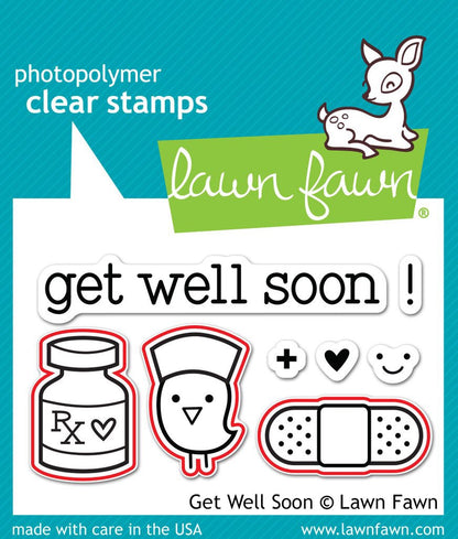 Lawn Fawn Cuts GET WELL SOON Custom Craft Die