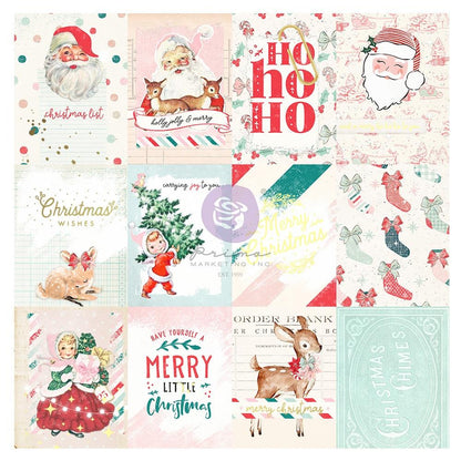 Prima Candy Cane Lane Collection SWEET CHRISTMAS 12&quot;X12&quot; Scrapbook Paper
