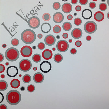 Retro Arc Left LAS VEGAS RED 12&quot;X12&quot; Scrapbook Travel Paper LV Scrapbooksrus