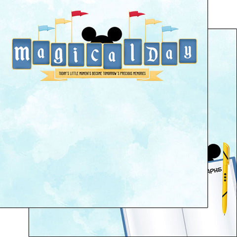 MAGICAL DAY Disney 12"X12" Scrapbook Paper