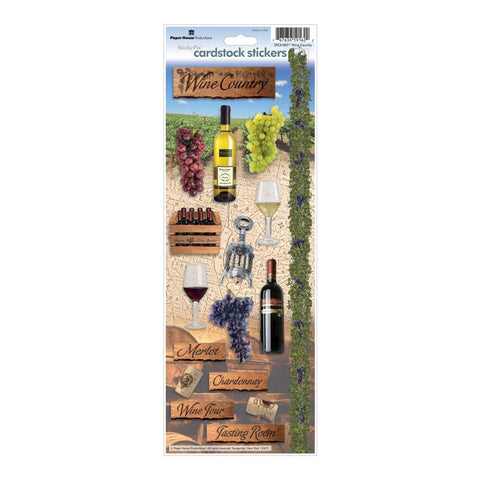 Paper House WINE COUNTRY Cardstock Stickers 17pcs Scrapbooksrus