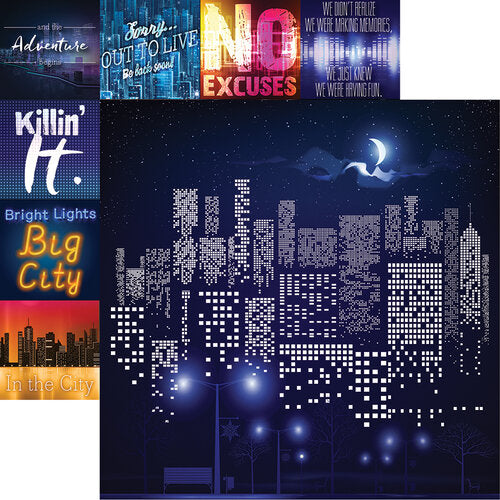 Reminisce CITY LIGHTS KIT 12"X12" Scrapbook Kit 12pc