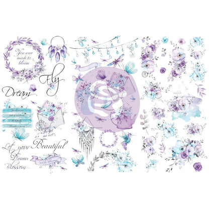 Prima Aquarelle Dreams RUB ON Transfer Sheets Rubon