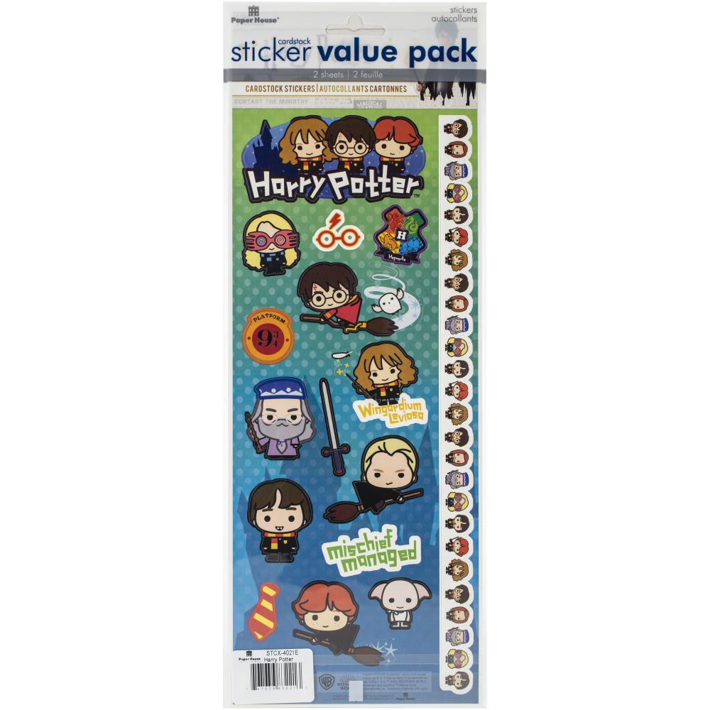 Paper House HARRY POTTER 2pc Wizarding World Cardstock Stickers Value Pack 18pc