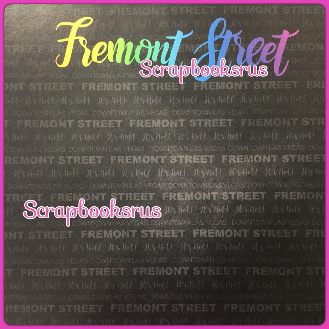 NEON FREMONT STREET 12&quot;X12&quot; Downtown Las Vegas Scrapbook Paper @Scrapbooksrus