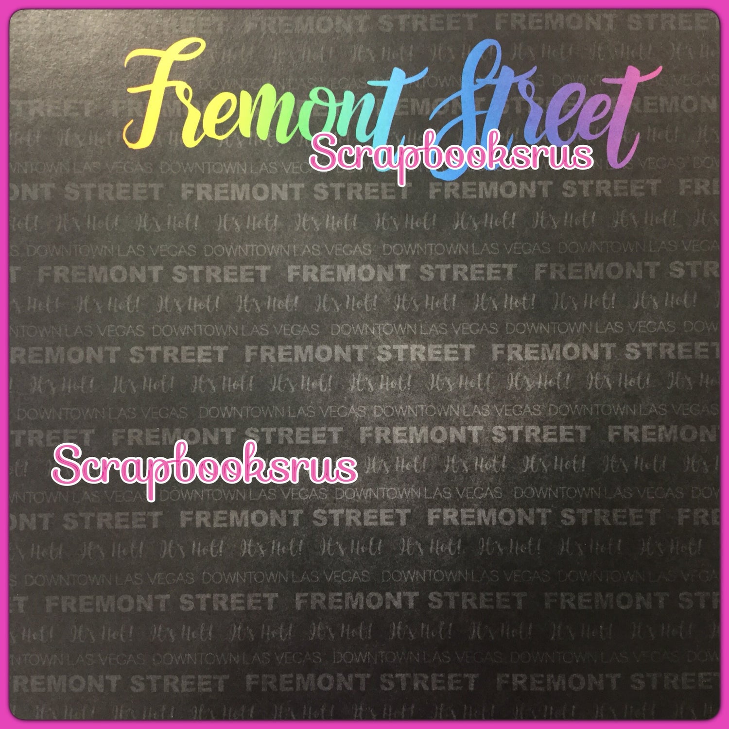 NEON FREMONT STREET 12&quot;X12&quot; Downtown Las Vegas Scrapbook Paper @Scrapbooksrus